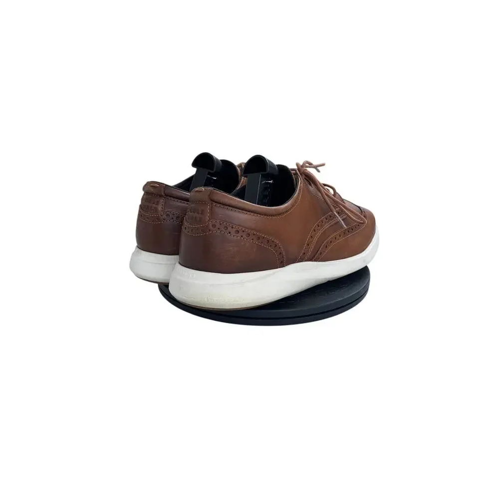 Cole Haan Men's Grand+ Wingtip Oxford Shoes Brown Leather Size 12